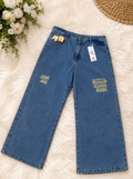 Jean fronze con destello en las piernas de la marca DESEOS, tallas disponible 6,8,10,12,14